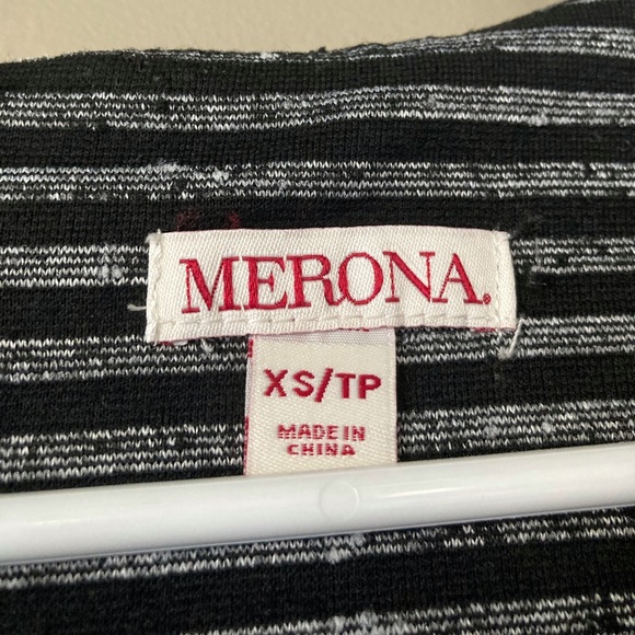 Merona Grey & Black Stripe Midi Dress XS - Picture 5 of 5